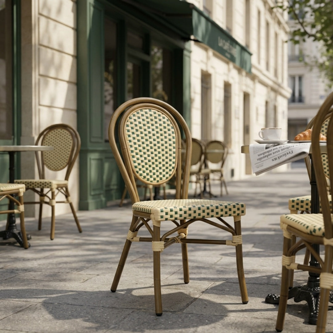 Paris Caféstol u. armlæn - Fransk flet