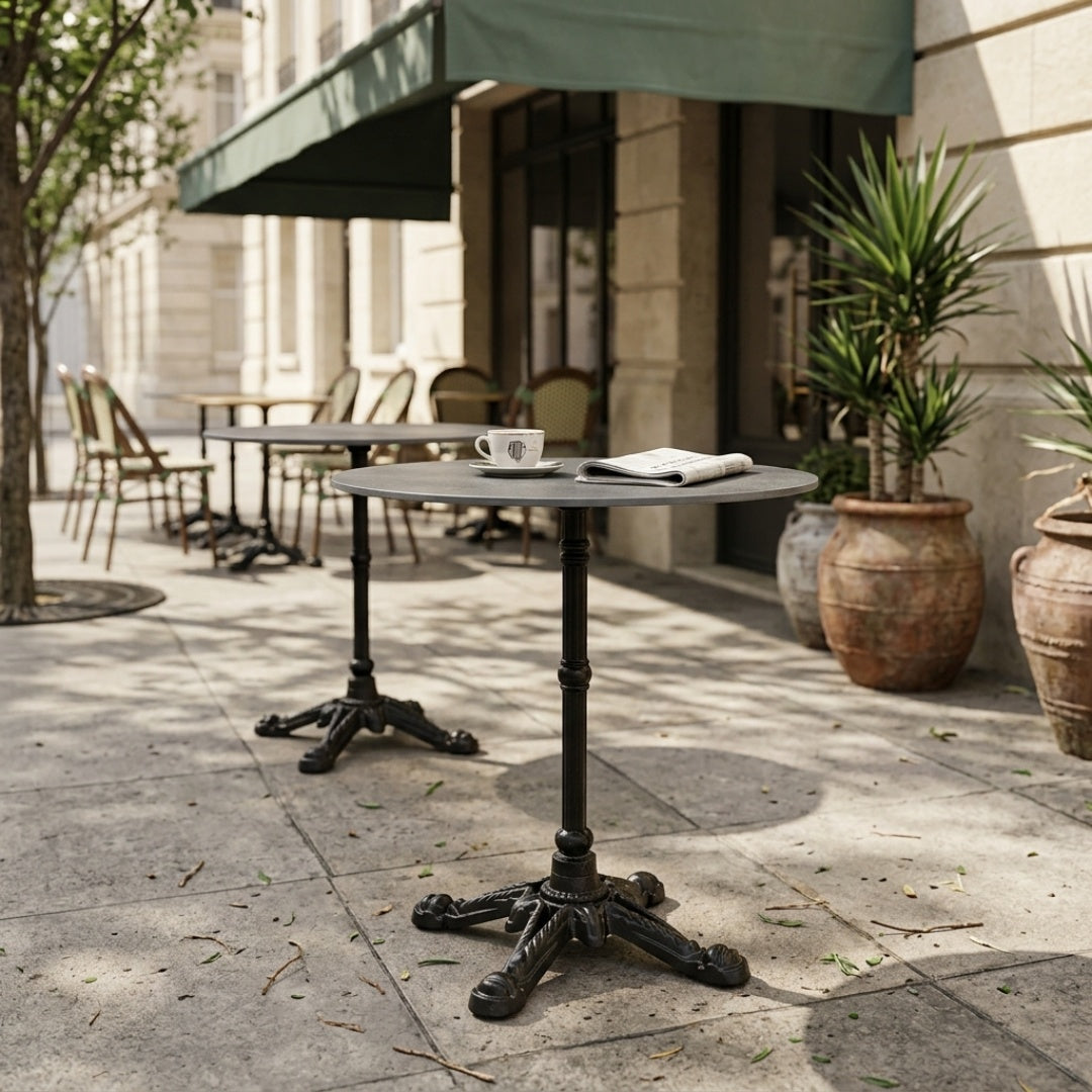 AFRICA 4 Cafébord m/bordplade i Komprimeret Natursten Ø70cm