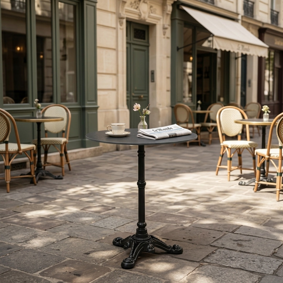 AFRICA 3 Cafébord m/bordplade i Komprimeret Natursten ø60cm